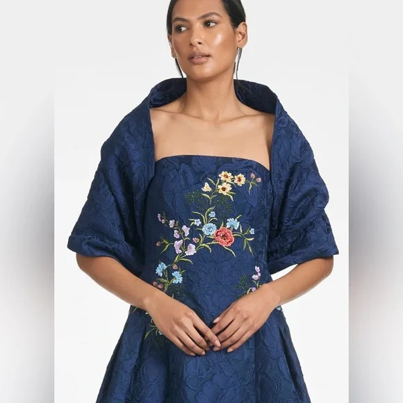 NWT Sachin & Babi Belle Gown and Hug Wrap in Midnight - Picture 6 of 17